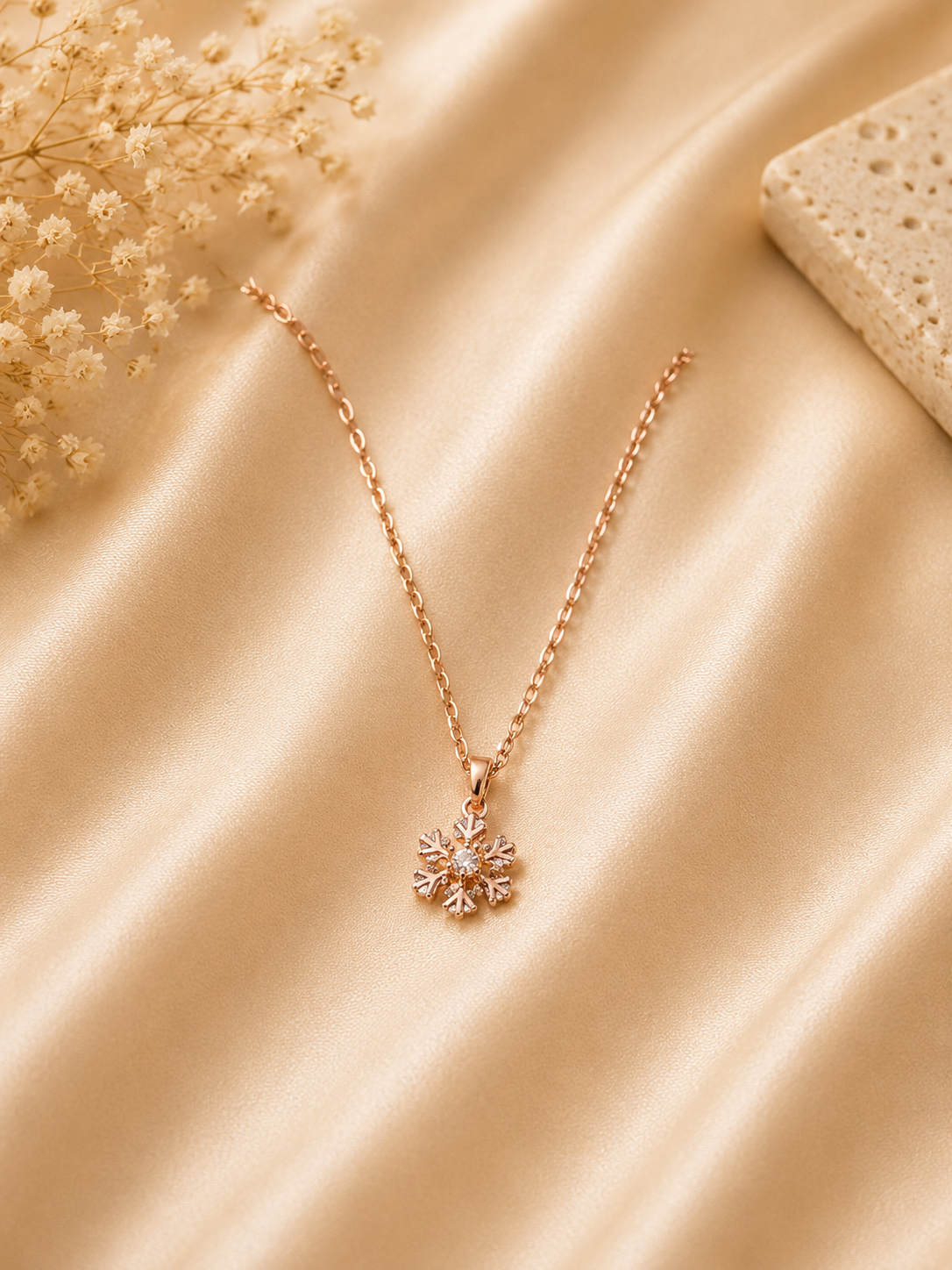 Snowflake Crystal Pendant Necklace
