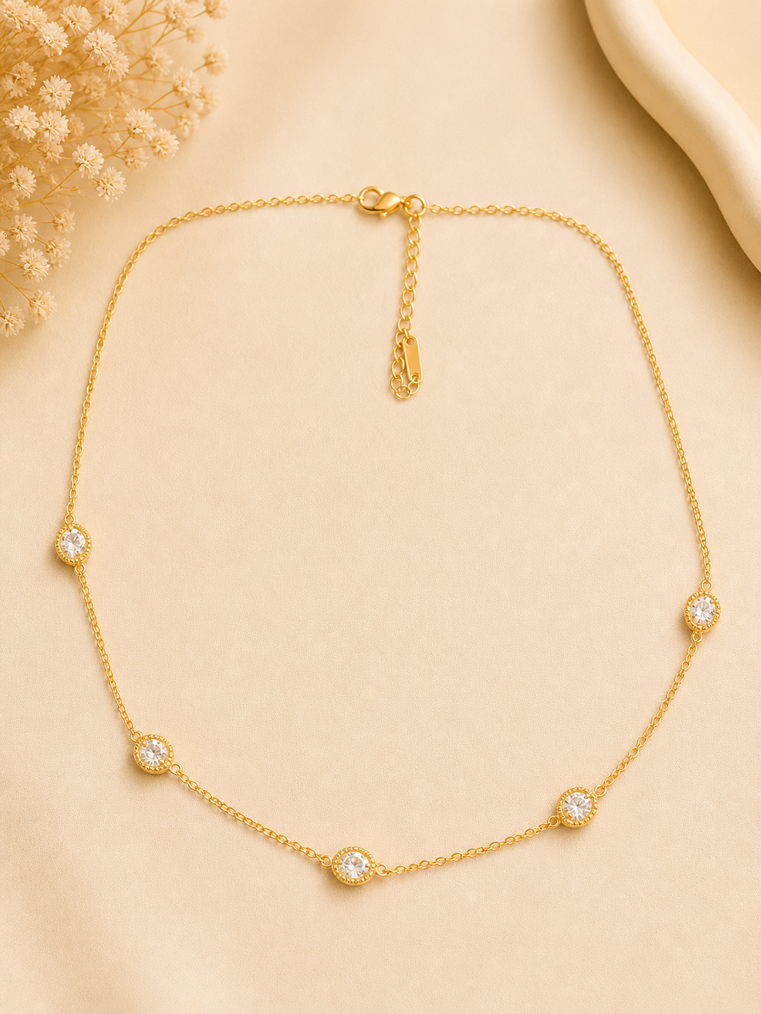Crystal Charm Layer Necklace