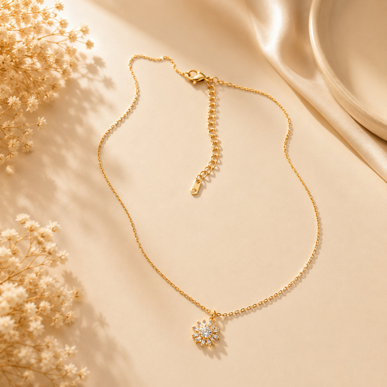 Radiant Sunburst Pendant Necklace