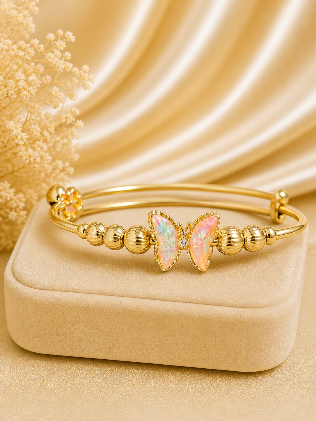 Golden Butterfly Charm Bracelet