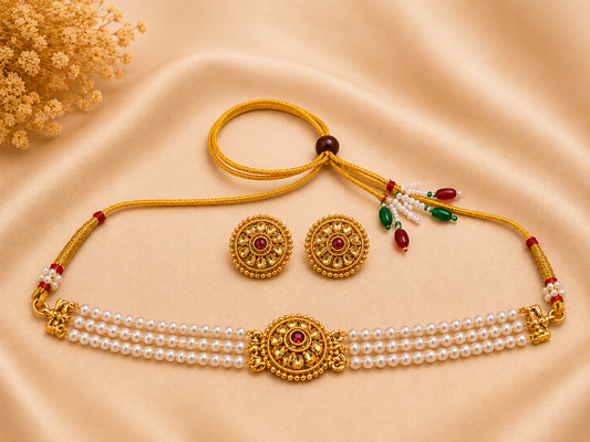 Pearl Radiance Choker Set(N16)