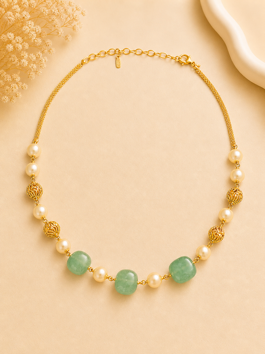 Emerald Pearl Luxe Necklace