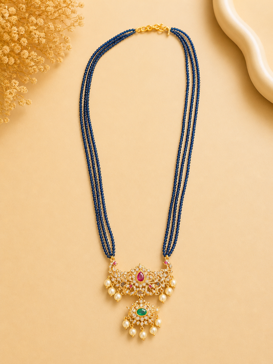 Royal Sapphire Temple Necklace